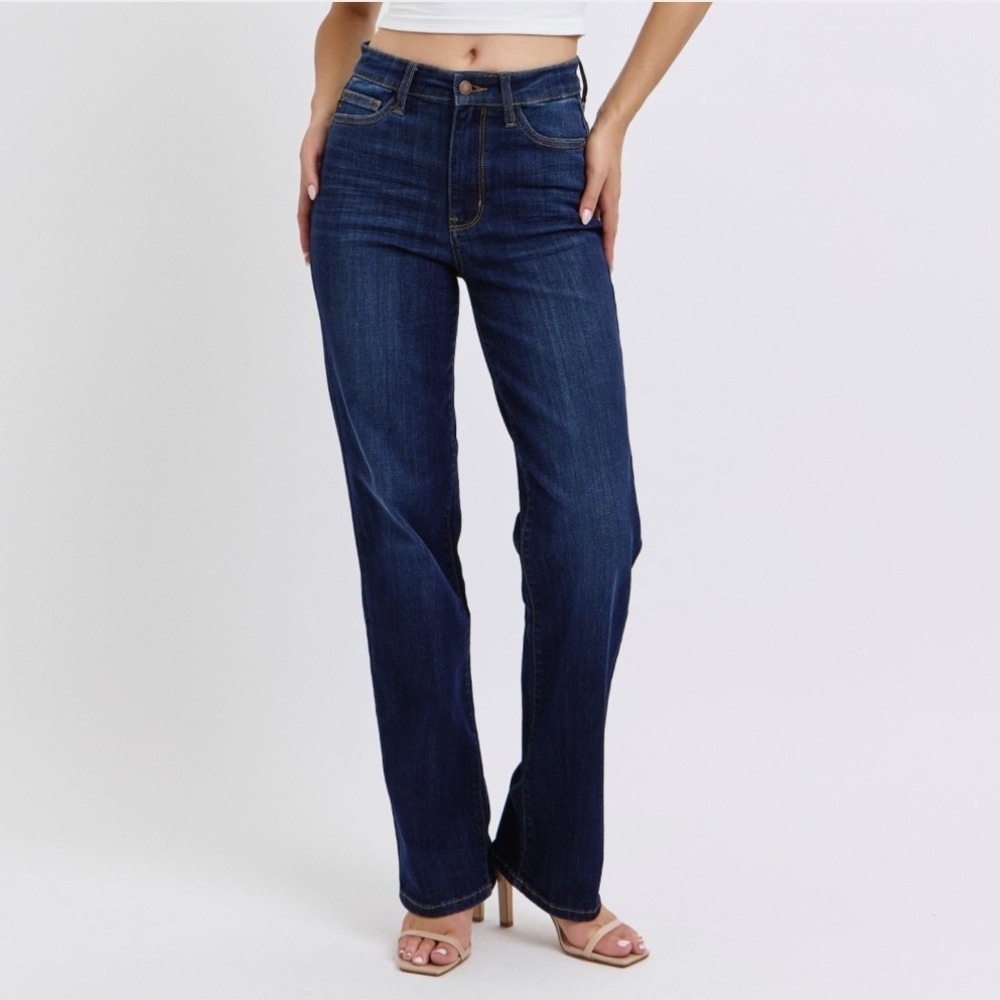 Judy Blue High Waist Straight Leg Non Distressed Jeans